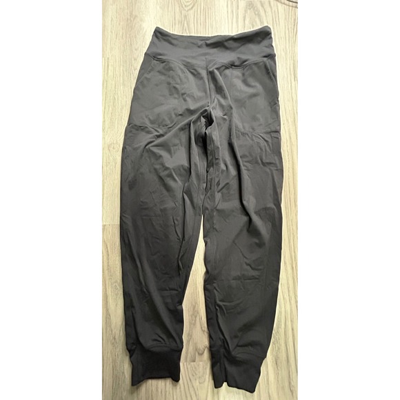 Black High Waisted Jogger Pants Activewear Womens Size Large - Picture 2 of 4